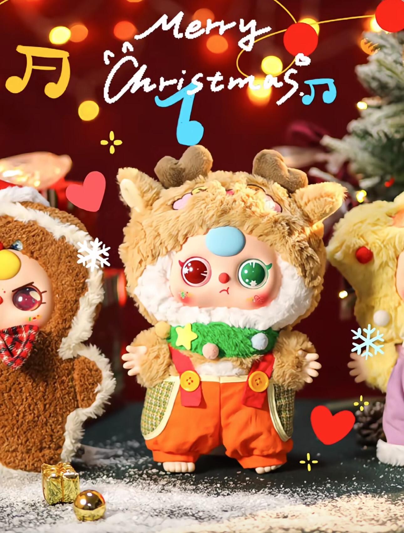 Baby Three 400% Christmas Series Plush Dolls, Blind Box