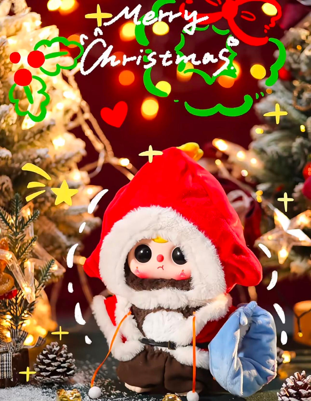 Baby Three 400% Christmas Series Plush Dolls, Blind Box