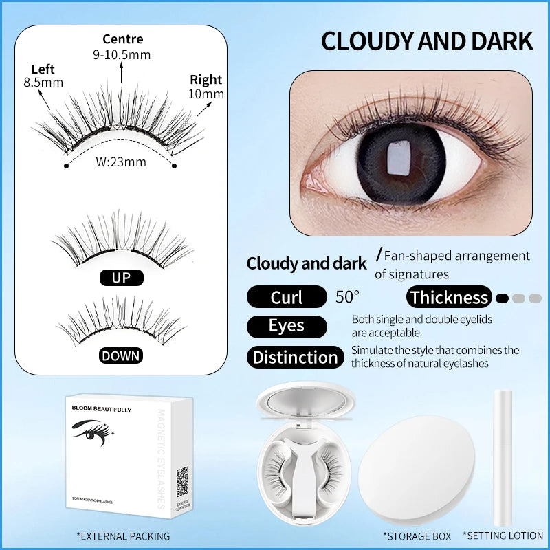 【 Soft Magnetic Eyelash Suction 】 New 2025 magnetic False Eyelash box with Korean style Little Devil Imitation mink fur