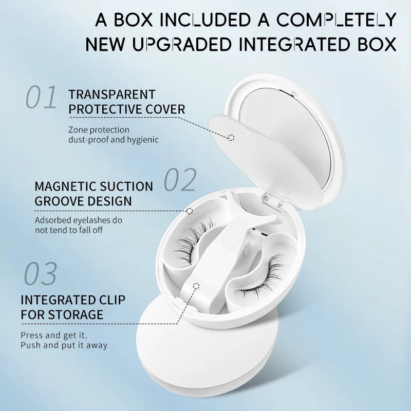 【 Soft Magnetic Eyelash Suction 】 New 2025 magnetic False Eyelash box with Korean style Little Devil Imitation mink fur