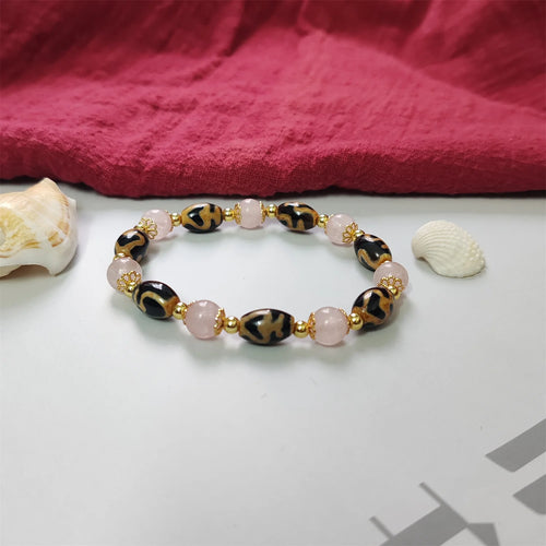 1pcs/lot Natural vase pattern agate dzi bracelet Match the crystal beads of the fan exquisite beautiful vogue Gifts for girls